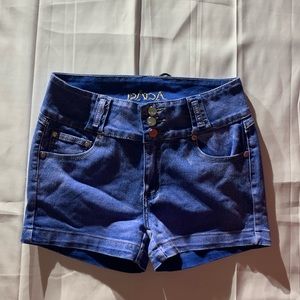 Para Jeans Size 11 Shorts Denim Cotton Blend Inseam 2.5” Pockets Zip Button **A